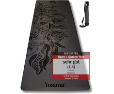Yosana jogos kilimėlis pagamintas iš natūralaus kaučiuko | itin neslystantis | itin tvirtas paviršius pagamintas iš ekologiškos Pu | itin platus 68 cm | su nešimo dirželiu | jogos kilimėlis 183 x 68 cm | 4 mm plonas