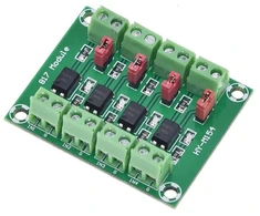Youmile 2 vnt. Pc817 4 kanalų optronų izoliacijos plokštė įtampos keitiklis 3.6-30v tvarkyklės fotoelektrinis izoliuotas modulis su 24awg kabeliu