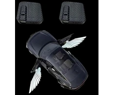 Yufana 2 vnt. automobilio durelių pasveikinimo lemputės, automobilio durelių led logotipo projektoriaus lemputė, led durelių projektoriai, pasveikinimo lemputė (black308)