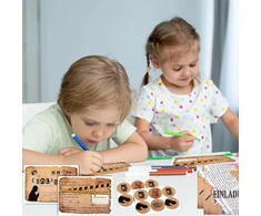 Yumcute 12 x kvietimų kortelės vaikų gimtadienio vakarėliui + atitinkami vokai, detektyviniai vaikų gimtadienio kvietimai su lipdukais gimtadienio vakarėliui vaikams mergaitėms ir berniukams