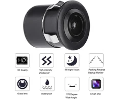 Yunseity Cctv apsaugos kamera, 170° plataus kampo Cctv Ccd kamera Ir naktinis matymas, Ip68 atspari vandeniui, laidinė stebėjimo kamera automobiliui
