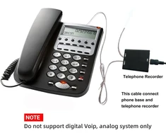 Yunseity telefono pokalbių įrašymo įrenginys su integruota 32 gb atmintimi, automatinis mini telefono įrašymo įrenginys visoms analoginėms telefono sistemoms