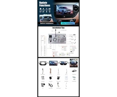 Automagnetola Yuntx 9 colių android 14 automobilinis radijas su hyundai i10 2014-2019 | octa core | 6gb 128gb | įmontuotas 4g lte | carplay ir android car | dsp | dab | hdmi | dviejų dažnių wifi | bluetooth