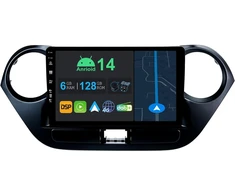 Automagnetola Yuntx 9 colių android 14 automobilinis radijas su hyundai i10 2014-2019 | octa core | 6gb 128gb | įmontuotas 4g lte | carplay ir android car | dsp | dab | hdmi | dviejų dažnių wifi | bluetooth
