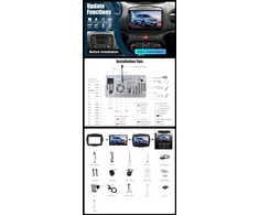 Automagnetola Yuntx 9 colių android 14 automobilinis radijas, skirtas jeep renegade 2015–2018 | octa core | 6 gb 128 gb | įmontuotas 4g lte | carplay ir android auto | dsp | dab | hdmi | dviejų dažnių wifi | bluetooth