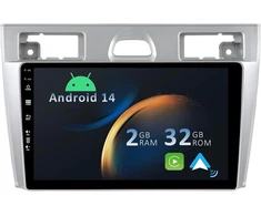 Automagnetola Yuntx Android 14 automobilinis radijas Ford Fiesta Mk Vi 5 Mk5 2002-2011-[integruotas Carplay/android Car/gps]-9 colių Ips jutiklinis ekranas, vairo Valdymas/mirrorlink/bluetooth 5.0/wifi/usb/kamera