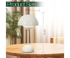 Yuragim Mushroom Lamps stalinė lempa, Led stalinė lempa belaidė baterija, 3000 K - 6000 K moderni dekoratyvinė retro naktinė lempa jutiklinė pritemdoma stalinė lempa Mushroom Lamp su 3 ryškumo režimais, įkraunama