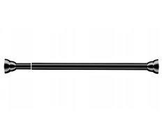 Yvs reguliuojamas dušo užuolaidų strypas 100-190cm sidabrinis