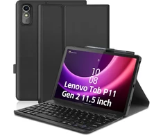 Zabatoco dėklas su klaviatūra, skirtas Lenovo Tab P11 Gen 2 11.5 colių planšetiniam kompiuteriui, bluetooth Qwertz klaviatūra su 7 spalvų apšvietimu, skirta Lenovo P11 (2nd Generation)