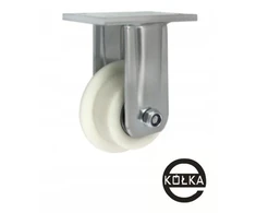 Zabi Flanšinis ratas, Pa6g plastikas, fi. 125 mm, su fiksuotu Korpusu./v23pa6g