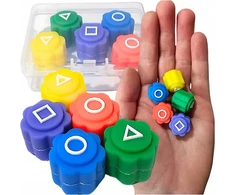 Žaidimo kauliukai "squid Game" - 5 vnt. su dėžute