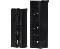 Žaidimų konsolės ventiliatorius, skirtas Slim aušintuvo temperatūros valdymo ventiliatoriui + stebulės prailginimo rinkinys, Usb automatinis išmanusis išorinis aušintuvas su Hub, skirtas Slim Host, numatytasis