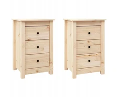 Zakito Decor naktinis staliukas, pušies mediena - 40x35x61,5 cm, natūralus