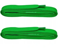 Žali platūs 7 mm sportiniai plokšti raišteliai 0,7 cm, 60 cm