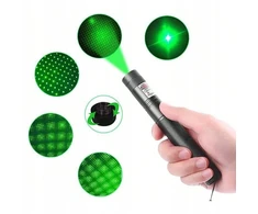 Automagnetola Žalias lazerinis rodyklė su įmontuotu akumuliatoriumi, įkraunamas per usb + usb kabelis