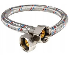Žarna vandeniui plieniniu apvalkalu Dn8 / Fi 8mm, sriegis 3/4"x 3/4" L-25cm