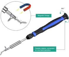 Zaweliyo 126-in-1 magnetinių atsuktuvų rinkinys, tikslus elektronikos remonto įrankių rinkinys kompiuteriams, mobiliesiems telefonams, laikrodžiams su prailginimo strypu