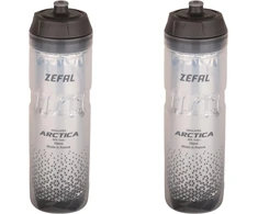 Zefal Pack Arctica 75 - dvigubas paketas 750 ml dviračių gertuvės - izoterminė dviračio gertuvė - bekvapė ir nepralaidi vandeniui - be Bpa sportinė gertuvė - sidabrinė/juoda