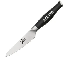 Zelite 10,2 cm šefo peilis, profesionalus peilis pagamintas iš vokiško nerūdijančio plieno, japoniško stiliaus skutimo peilis, aštrus peilis virtuvei, aštrus peilis namams ir gastro, itin aštrus virtuvinis peilis