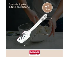 Zenker 44916 2-in-1 mentelė ir valymo mentelė šluotelėms valyti, silikoninis nailonas, rožinė, 27 cm