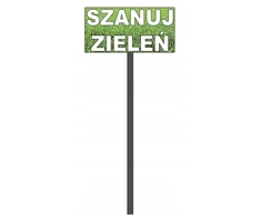 Ženklas lentelė saugok žalumą 40x20 cm Profilis 150 cm