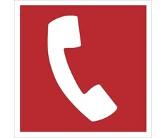 Ženklas telefonas naudojimui pavojaus atveju fotoliuminescencinė plokštė 1vnt