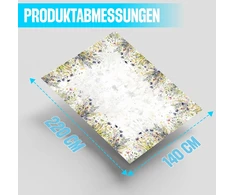 Zenuzi Medvilninė staltiesė, stačiakampė, skalbiama, staltiesės vakarėliams namuose, stovyklavimui, vakarėliams ir progoms, puikiai tinka valgomojo stalui ir sodo stalui, vestuvėms (140 x 220 cm)