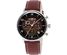 Zeppelin vyriškas laikrodis Solar Chronograph Lz129 Hindenburg Dark Raudona 8086-2_n, raudonas / raudonas, sportinis