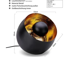 Zeya Stalinis šviestuvas juoda/auksinė, metalas, Ø 23 cm