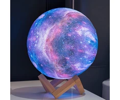 Zeyxinh 15 cm mėnulio lempa 3d žvaigždėto dangaus mėnulio lempa, 16 spalvų nuotolinio valdymo ir jutiklinis naktinis šviestuvas, usb įkraunamas nuotaikos šviestuvas vaikų kambariui, miegamajam, kavinei, barui, valgomajam, vakarėliui