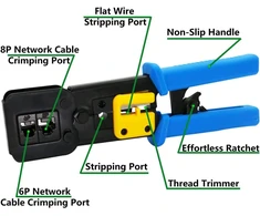 Zhuge Rj45 replės, tinklo įrankių rinkinys, Rj45 replės, skirtos Cat5 Cat5e Cat6 Rj45/rj12 standartinėms ir praeinančioms jungtims, tinklo kabelio testeris