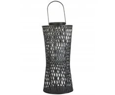Žibintas žvakidė bambukinis juodas 58 cm
