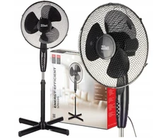 Zilan Grindų ventiliatorius stovintis 40cm 3 režimai osciliacija galingas juodas 40w