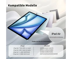 Zktuyu dėklas, skirtas Ipad Air 11 colių 7/6 (2025 M3/2024 M2)/10.9 colių 5/4 (2022/2020) su rašiklio laikikliu, trifold stovas, skaidrus galinis dangtelis, plonas stovas, planšetinio kompiuterio apsauginis dėklas (tamsiai žalias)