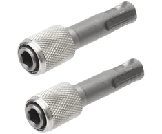 Grąžtas Zmdmah 2 vnt. Sds Plus adapteris, 6,35 mm sidabrinis antgalių laikiklis Sds adapteris grąžto laikiklis tvirtas ir universalus, šešiakampis kotas antgalių laikiklis žemės grąžtams namų dekoravimo projektams pramoniniam naudojimui
