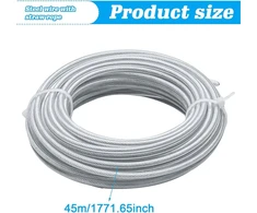 Žoliapjovės valas, 3.0 mm x 45 m plieninės vielos žoliapjovės valas, aukštos kokybės plieninės vielos krūmapjovės valas, krūmapjovės valas, plieninės vielos žoliapjovės valas, skirtas piktžolėms, žolei, kiemui, sodui