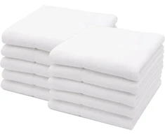 Rankšluostis Zollner 10 rankšluosčių rinkinys, 100% medvilnė, 420 g/m², apie 50 x 100 cm, balti
