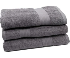 Rankšluostis Zollner 3 dalių vonios rankšluosčių rinkinys, 100% medvilnė, 550 g/m², apie 70 x 140 cm, pilka