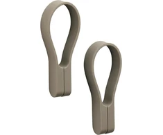 Zone Denmark Loop rankšluosčių spaustukai, rankšluosčių pakabos, magnetiniai rankšluosčių spaustukai, spaustukai rankšluosčiams ir arbatos rankšluosčiams, 9 cm, 2 vnt., taupe
