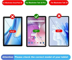 Ztaoopou Blackview Tab 16 Pro 11 colių Hd skaidrus grūdinto stiklo ekrano apsauga, 2 vnt.