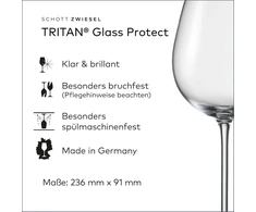Zwiesel Vinos taurės baltajam vynui, 4 vnt.