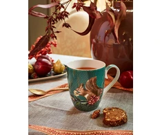 Porcelianinis dubenėlis Pip Studio Winter Wonderland, tamsiai žalias su vovere, 15 cm
