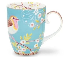 Porcelianinis puodelis Pip Studio Early Bird, šviesiai mėlynas su paukšteliu, 350 ml