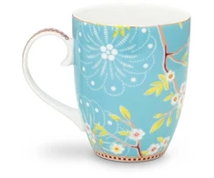 Porcelianinis puodelis Pip Studio Early Bird, šviesiai mėlynas su paukšteliu, 350 ml