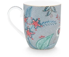Porcelianinis puodelis Pip Studio Flower Festival, pilkšvai mėlynas, 145 ml