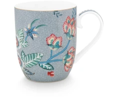 Porcelianinis puodelis Pip Studio Flower Festival, pilkšvai mėlynas, 145 ml