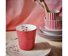 Porcelianinis puodelis Pip Studio Royal, ryškiai rožinis su rombiniu raštu, 230 ml