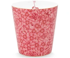 Porcelianinis puodelis Pip Studio Royal, rožinis su gėlėmis, 230 ml