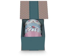 Porcelianinių dubenėlių rinkinys Pip Studio, pilkšvai mėlynas su gėlėmis, 12 cm