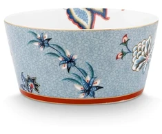 Porcelianinių dubenėlių rinkinys Pip Studio, pilkšvai mėlynas su gėlėmis, 12 cm